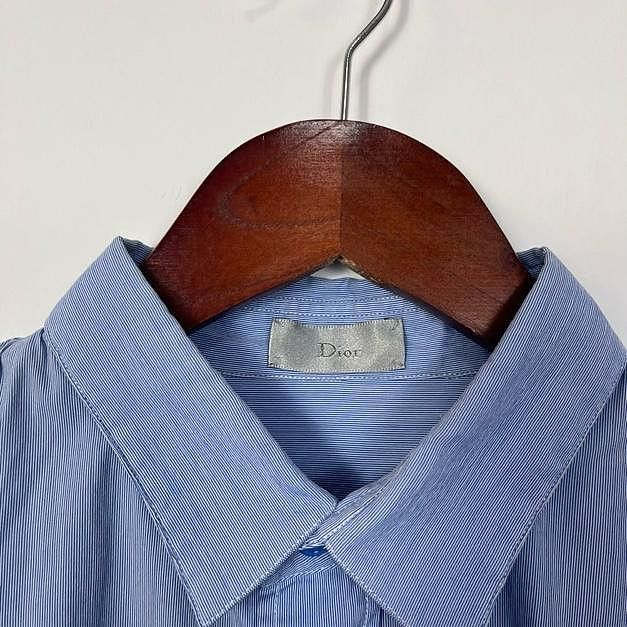Dior Dior Blue Striped Button Up Shirt Size M Size US XXS / EU 40 - 3 Thumbnail