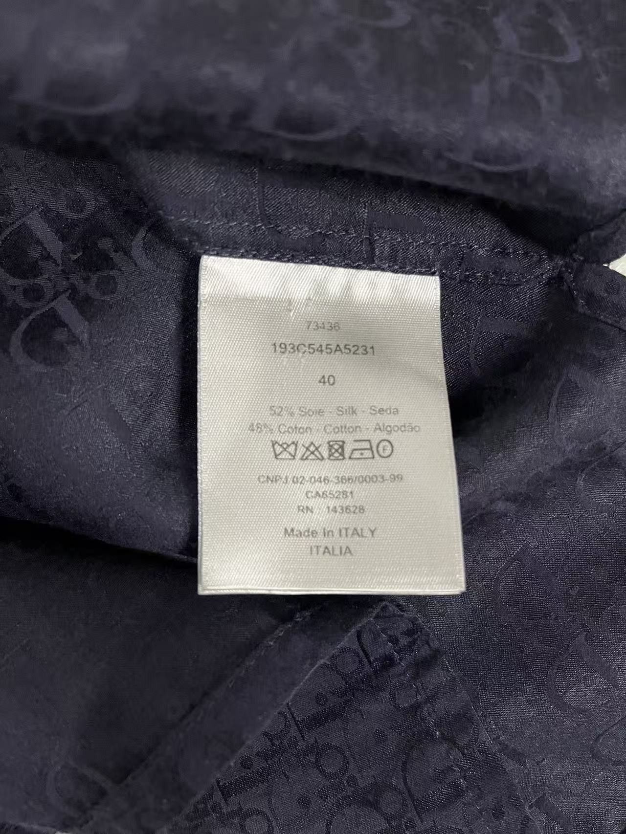 Dior Dior Oblique Jacquard Short Sleeve Shirt Size M Size US XXS / EU 40 - 4 Thumbnail