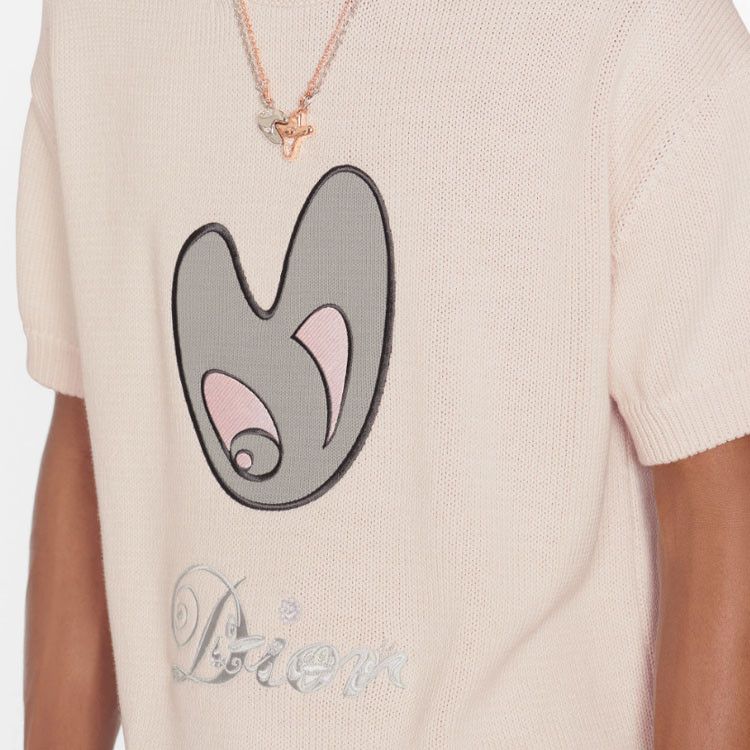 Dior Dior Pink Heart Knit T-Shirt Size S Size US S / EU 44-46 / 1 - 12 Thumbnail