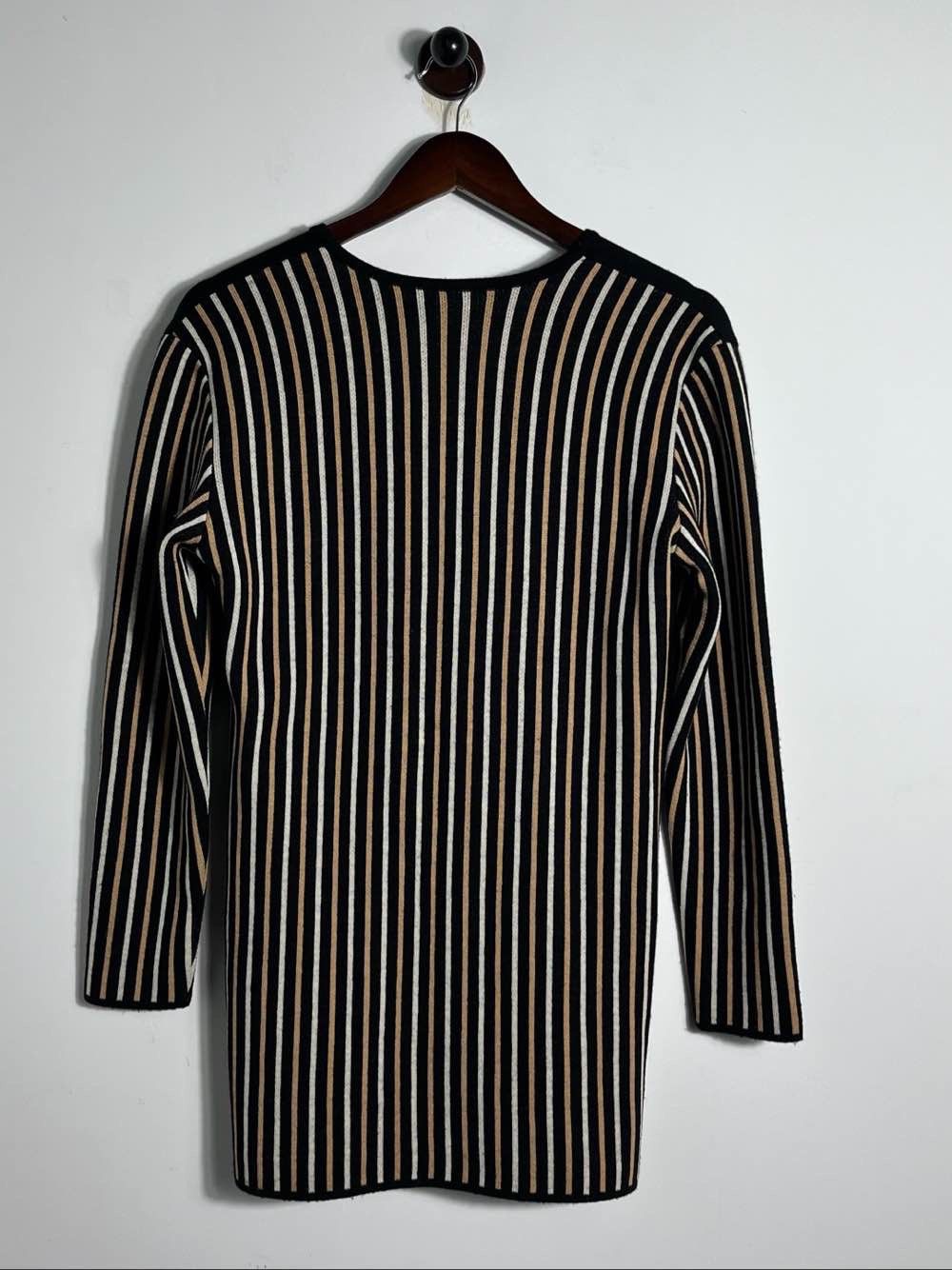 Dior Christian Dior Striped V-Neck Cardigan Size M Size US M / EU 48-50 / 2 - 2 Thumbnail