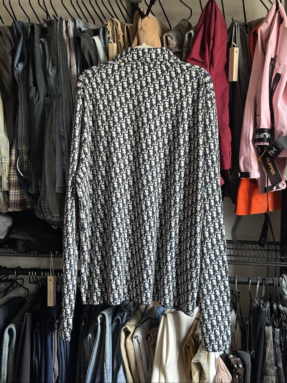 Dior Dior Oblique Pattern Button Up Shirt Size XL Size US XL / EU 56 / 4 - 2 Thumbnail