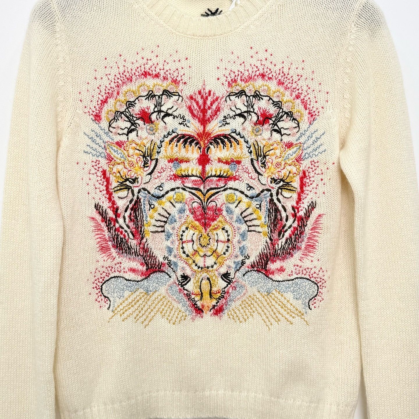 Dior Dior Embroidered Cashmere Sweater Beige FR 34 Size XS / US 0-2 / IT 36-38 - 6 Thumbnail