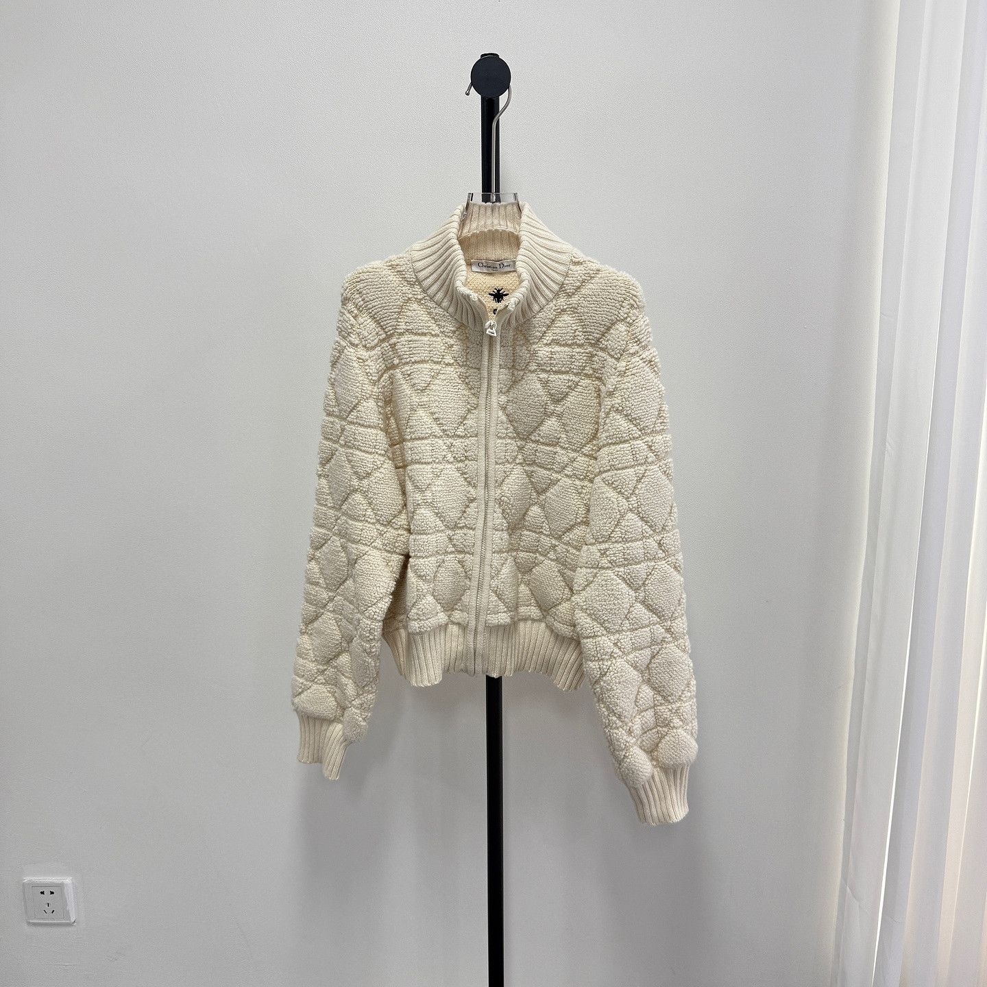 Dior Dior Quilted Knit Zip-Up Jacket Size 44 Size L / US 10 / IT 46 - 10 Thumbnail