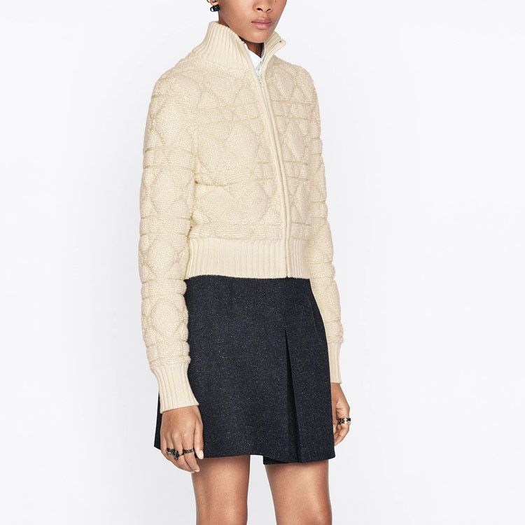Dior Dior Quilted Knit Zip-Up Jacket Size 44 Size L / US 10 / IT 46 - 14 Thumbnail