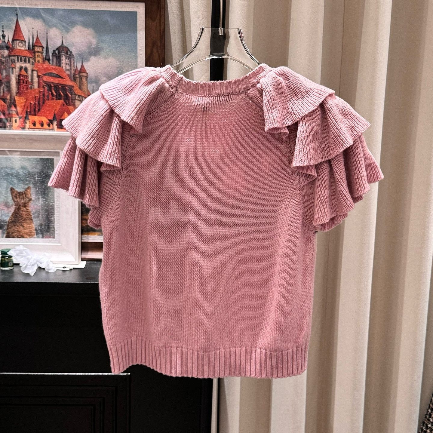 Dior Dior Star Logo Ruffled Knit Sweater FR 40 Size M / US 6-8 / IT 42-44 - 11 Thumbnail