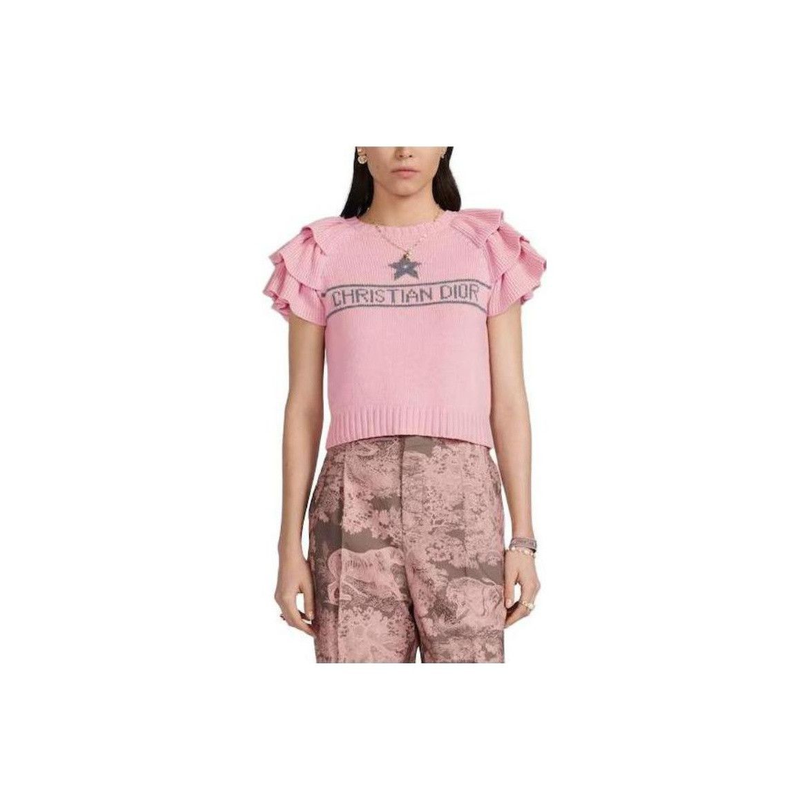 Dior Dior Star Logo Ruffled Knit Sweater FR 40 Size M / US 6-8 / IT 42-44 - 12 Thumbnail