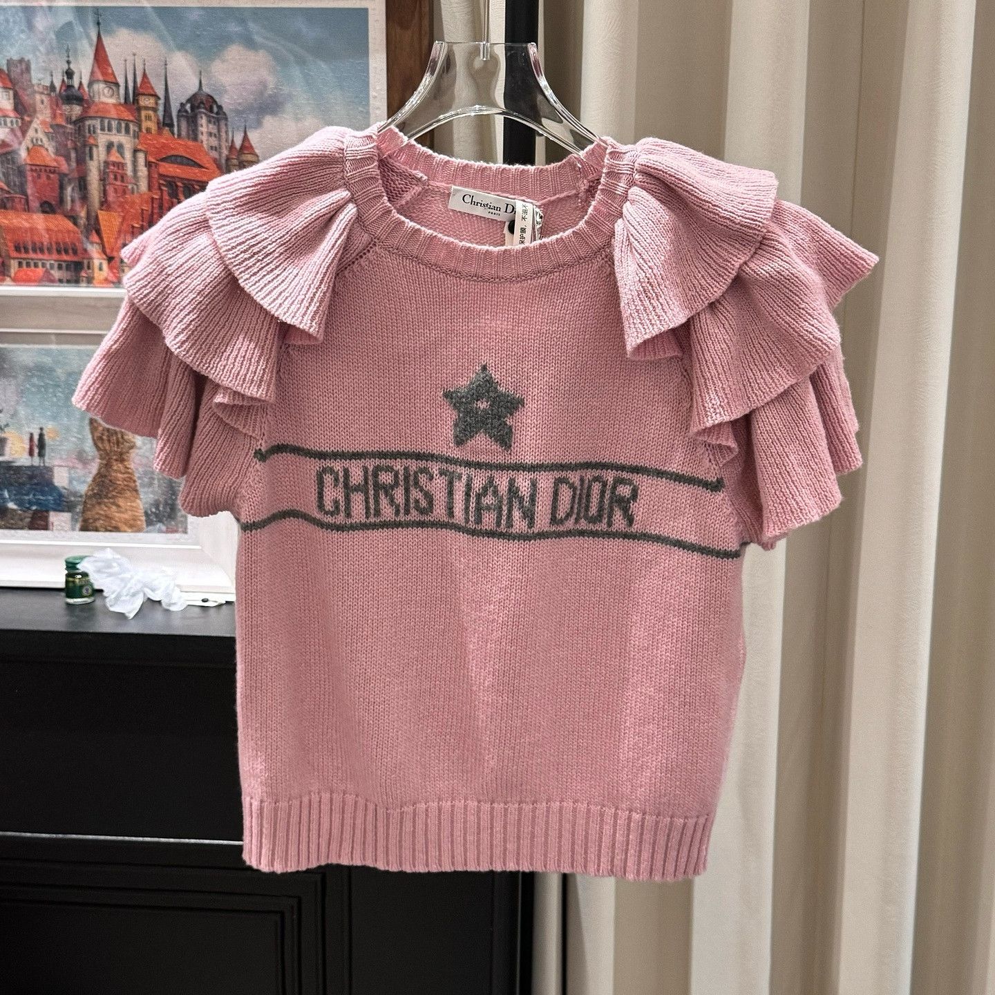 Dior Dior Star Logo Ruffled Knit Sweater FR 40 Size M / US 6-8 / IT 42-44 - 10 Thumbnail