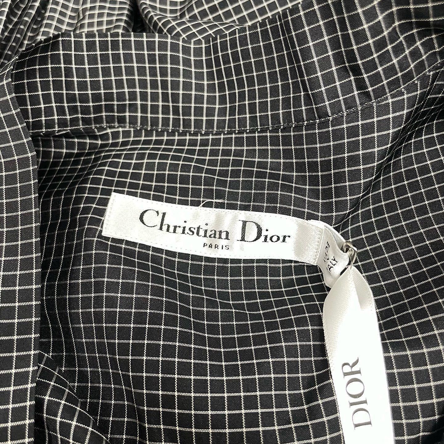 Dior Christian Dior Grid Silk Tie-Neck Blouse Size 38 Size XS / US 0-2 / IT 36-38 - 3 Thumbnail