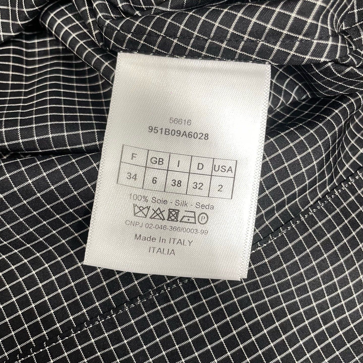 Dior Christian Dior Grid Silk Tie-Neck Blouse Size 38 Size XS / US 0-2 / IT 36-38 - 4 Thumbnail