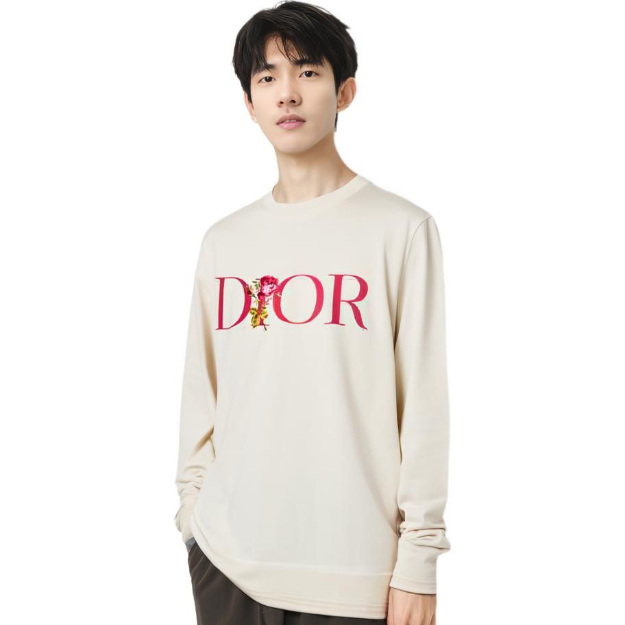 Dior Dior Rose Logo Knit Sweater White Size M Size US M / EU 48-50 / 2 - 9 Thumbnail