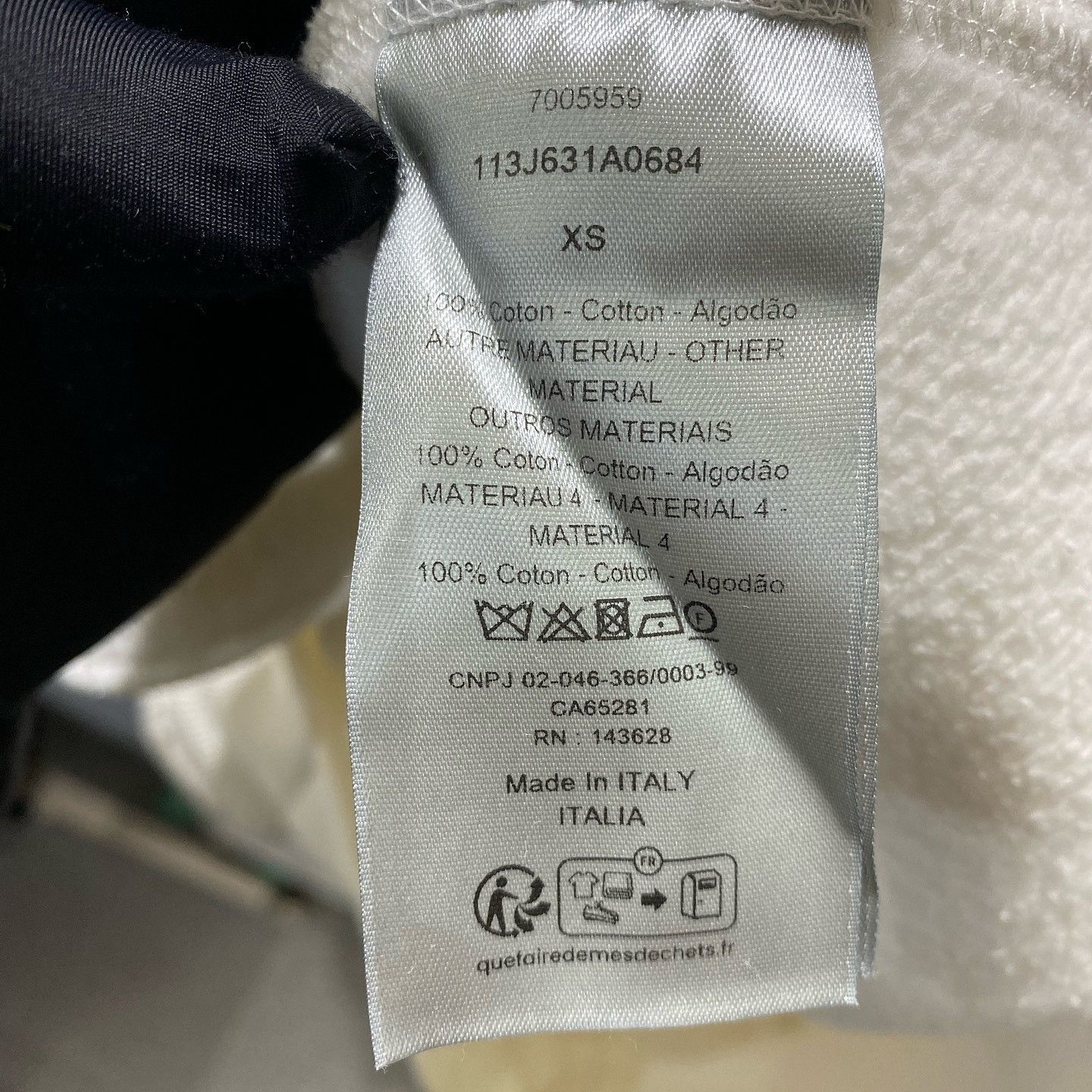Dior Dior Oblique Towel Hoodie Size XS Size US XS / EU 42 / 0 - 8 Thumbnail