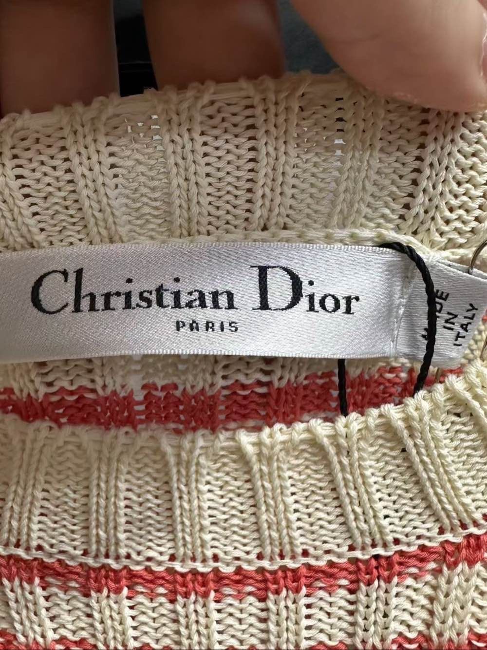 Dior Dior Striped Logo Knit Top Size 42 Size M / US 6-8 / IT 42-44 - 3 Thumbnail
