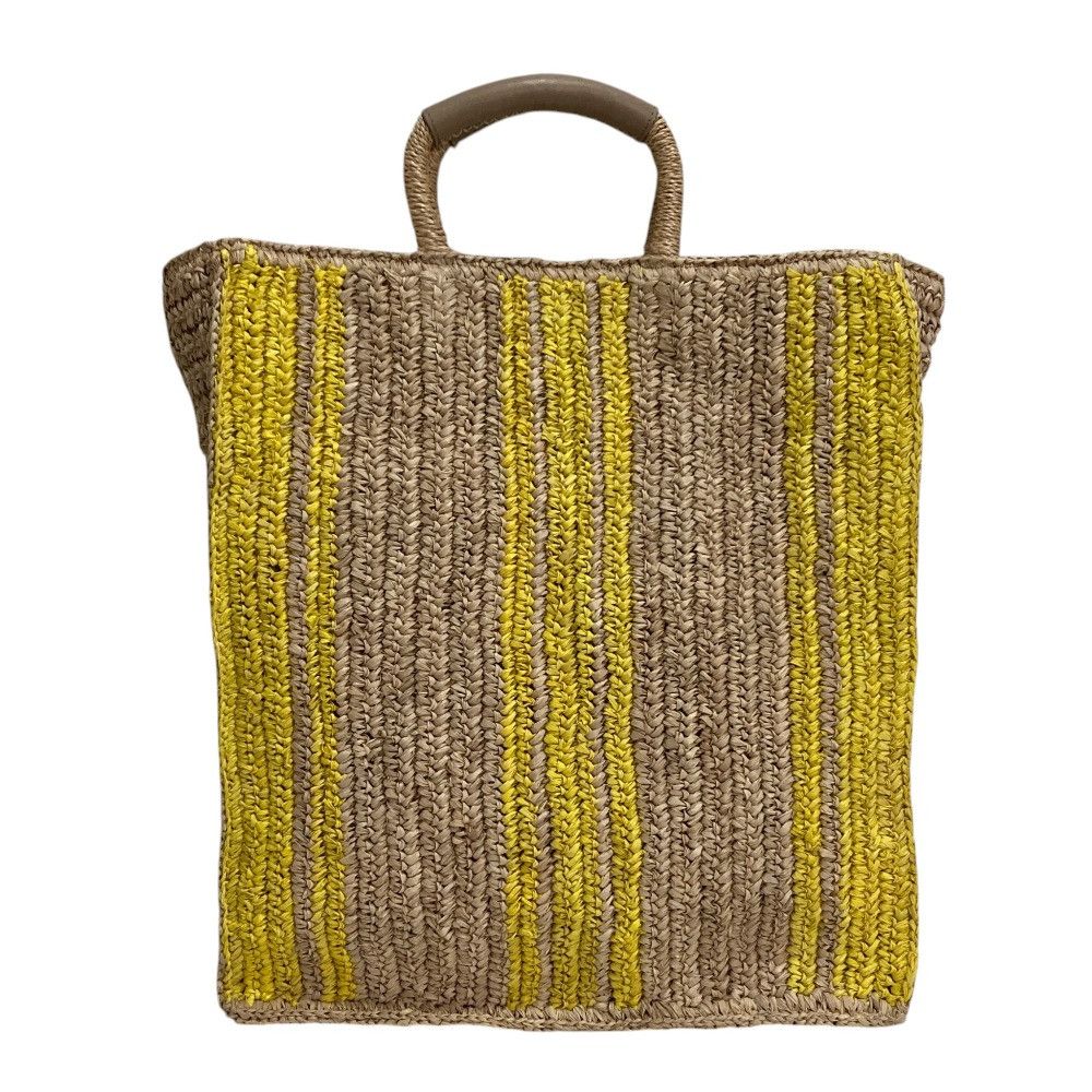 Other Other VIOLA d'ORO Leather Raffia Tote Bag Plant-based Tote Bag DUTY FREE for USA Size ONE SIZE - 3 Thumbnail