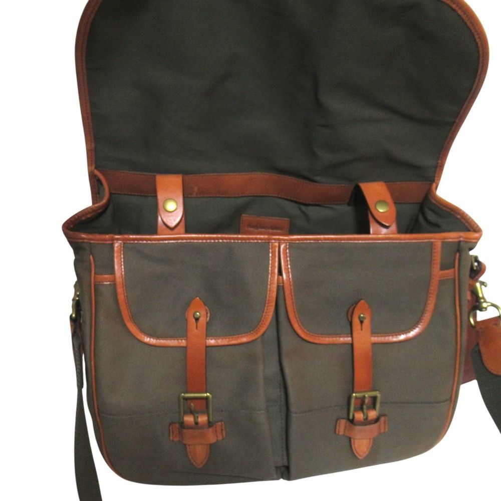 Ralph Lauren Ralph Lauren Polo Ralph Lauren Leather Canvas 2way Messenger Bag Leather Shoulder Bag DUTY FREE for USA Size ONE SIZE - 5 Thumbnail