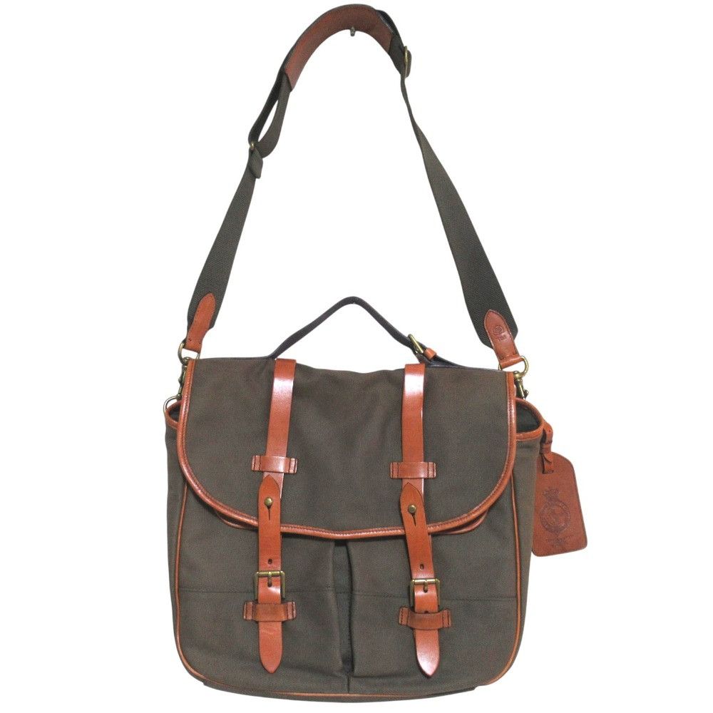 Ralph Lauren Ralph Lauren Polo Ralph Lauren Leather Canvas 2way Messenger Bag Leather Shoulder Bag DUTY FREE for USA Size ONE SIZE - 2 Thumbnail