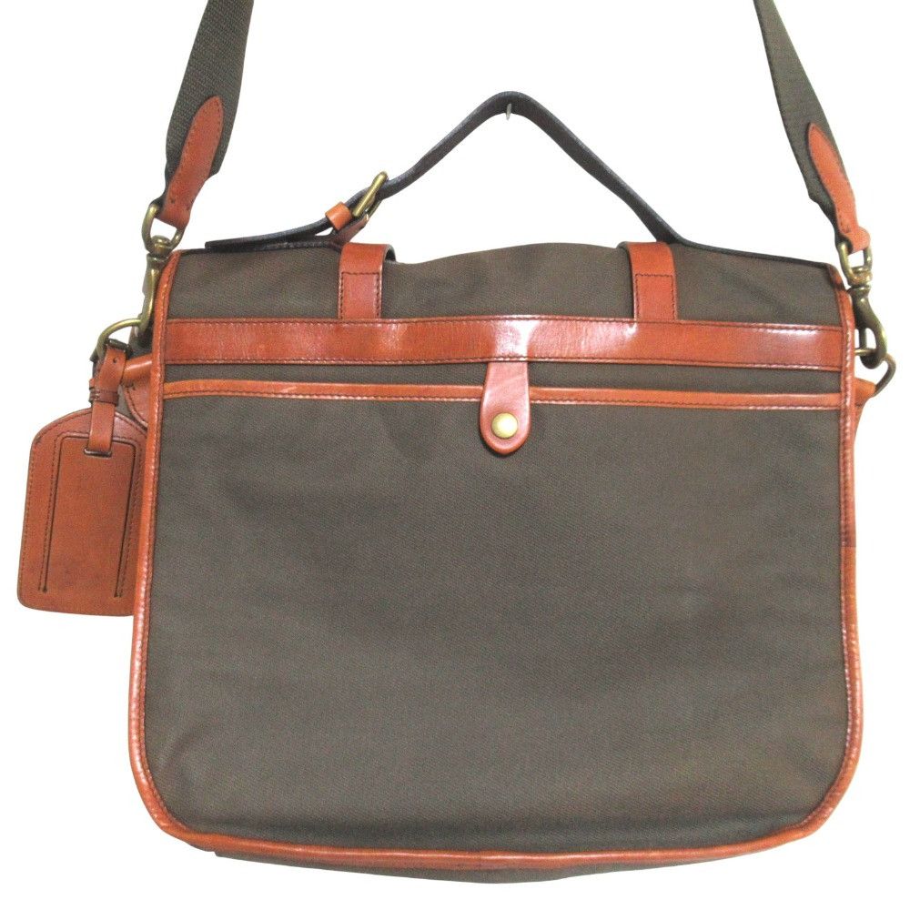 Ralph Lauren Ralph Lauren Polo Ralph Lauren Leather Canvas 2way Messenger Bag Leather Shoulder Bag DUTY FREE for USA Size ONE SIZE - 3 Thumbnail