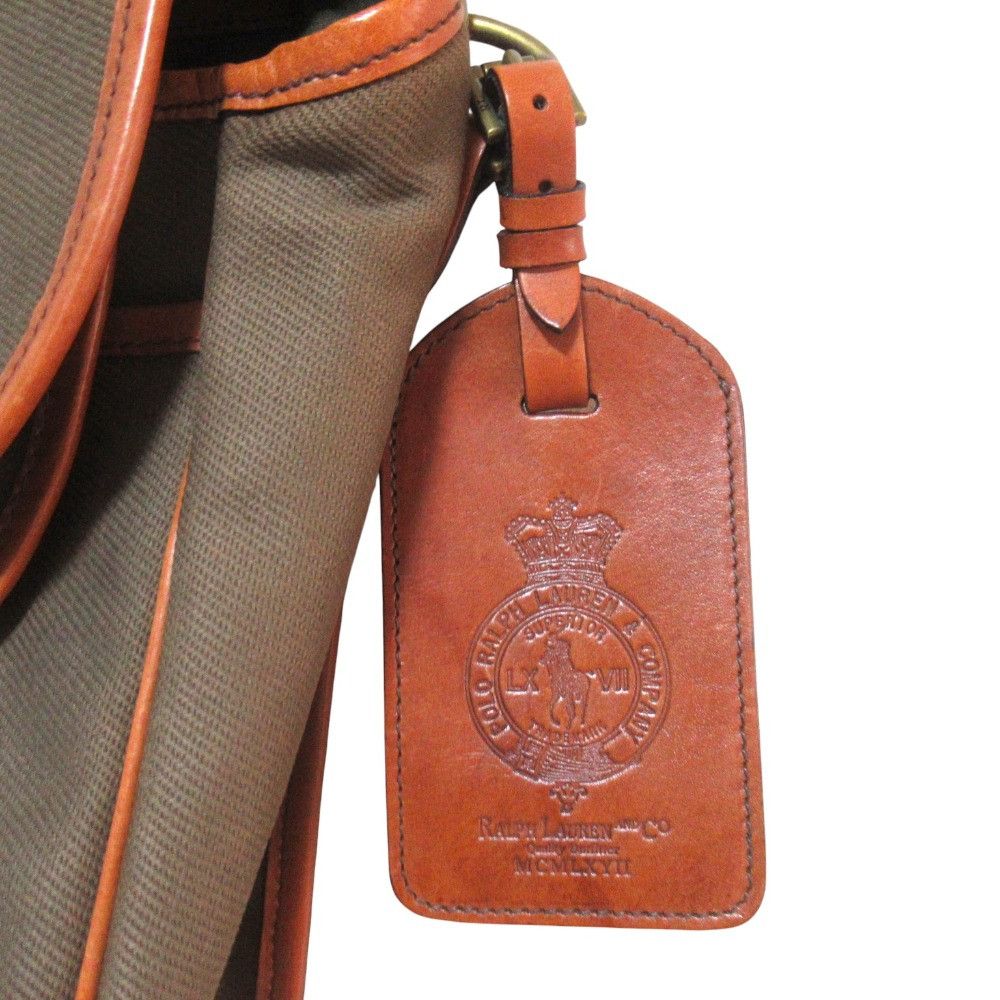 Ralph Lauren Ralph Lauren Polo Ralph Lauren Leather Canvas 2way Messenger Bag Leather Shoulder Bag DUTY FREE for USA Size ONE SIZE - 8 Thumbnail