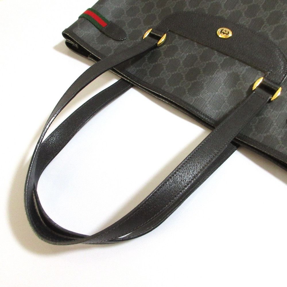 Gucci Gucci Gucci GG Supreme Shelleylines PVC Coated Canvas Tote Bag Leather Tote Bag 39.02.091 DUTY FREE for USA Size ONE SIZE - 6 Thumbnail