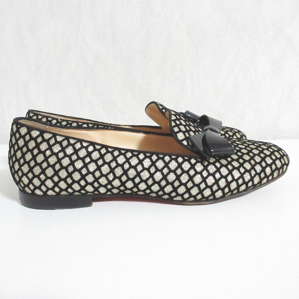 Christian Louboutin Christian Louboutin Christian Louboutin Glitter Loafers Textile Shoes DUTY FREE for USA Size ONE SIZE - 2 Thumbnail