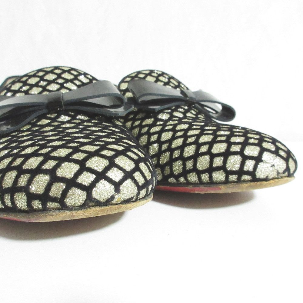 Christian Louboutin Christian Louboutin Christian Louboutin Glitter Loafers Textile Shoes DUTY FREE for USA Size ONE SIZE - 8 Thumbnail