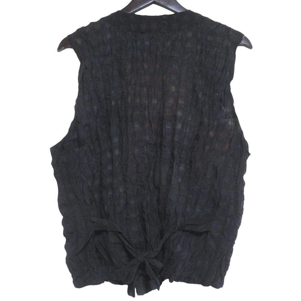 Issey Miyake Issey Miyake Issey Miyake Men Flower Print Reversible Pleated Vest Textile Tops ME31FE016 DUTY FREE for USA Size ONE SIZE - 5 Thumbnail