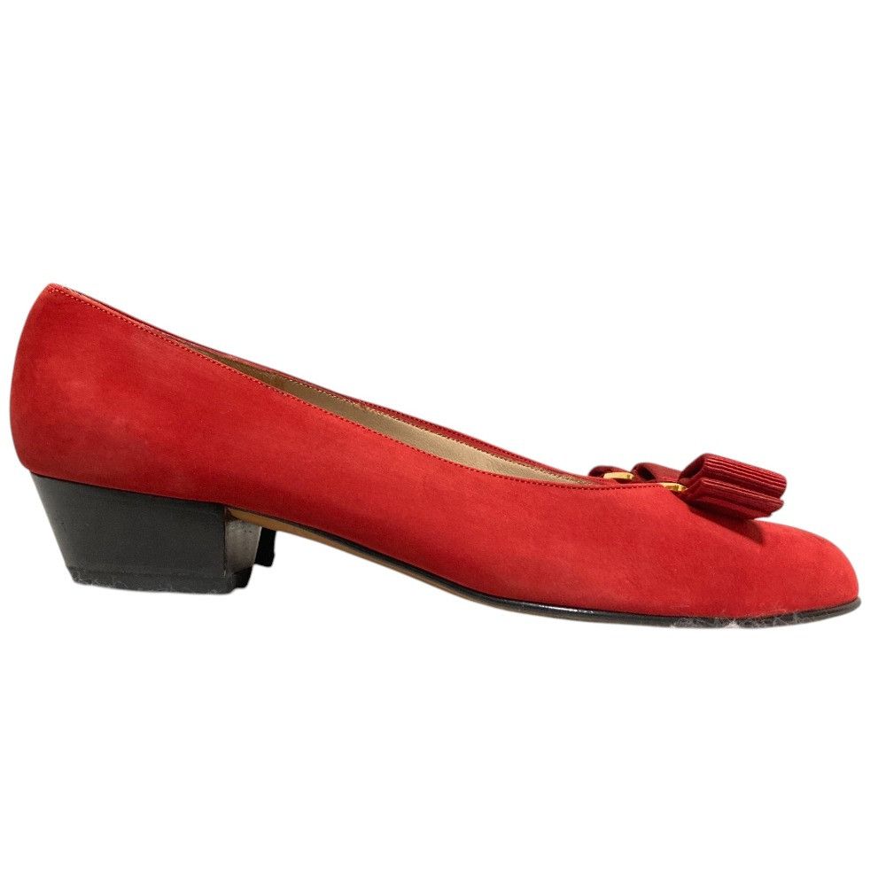 Salvatore Ferragamo Salvatore Ferragamo Salvatore Ferragamo Suede Vara Pumps Leather Shoes DUTY FREE for USA Size ONE SIZE - 4 Thumbnail