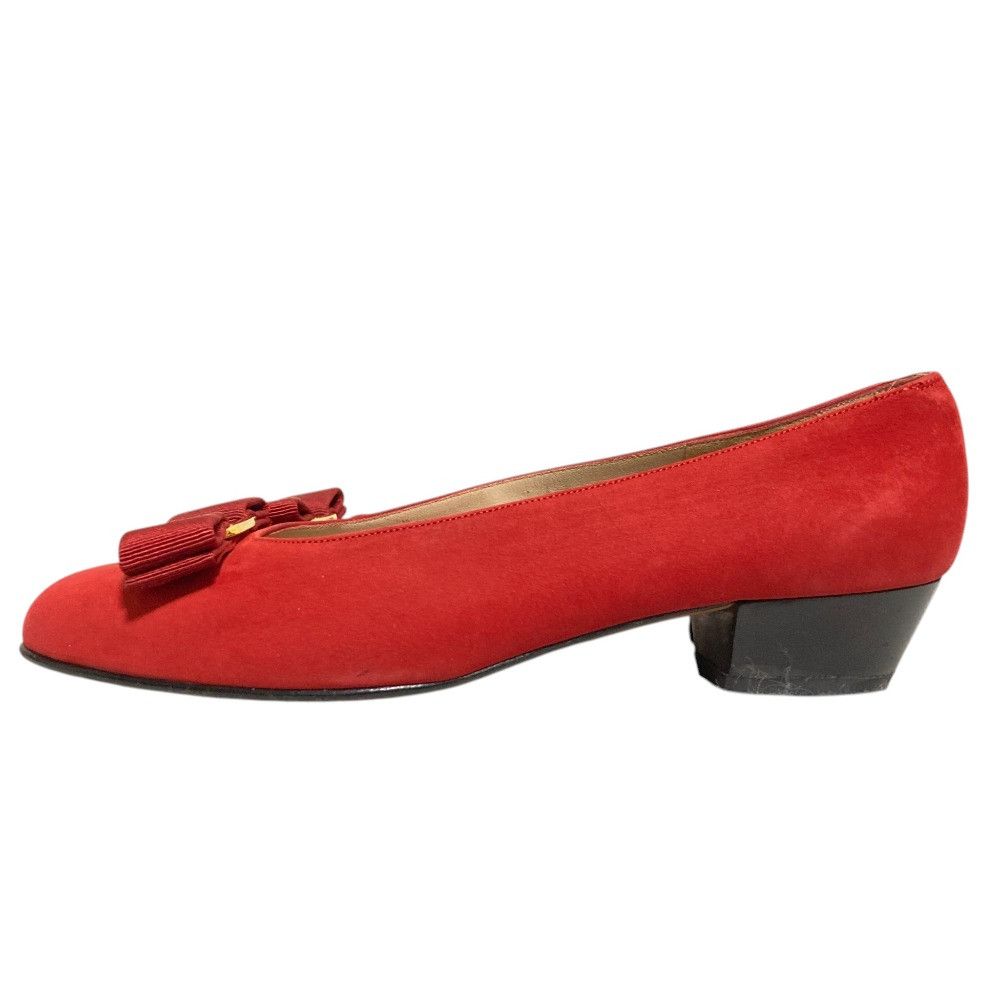 Salvatore Ferragamo Salvatore Ferragamo Salvatore Ferragamo Suede Vara Pumps Leather Shoes DUTY FREE for USA Size ONE SIZE - 2 Thumbnail