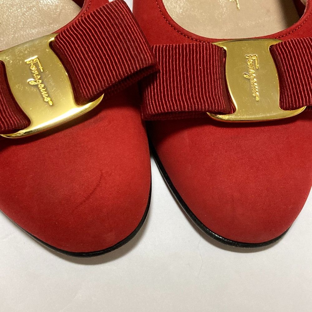 Salvatore Ferragamo Salvatore Ferragamo Salvatore Ferragamo Suede Vara Pumps Leather Shoes DUTY FREE for USA Size ONE SIZE - 14 Thumbnail