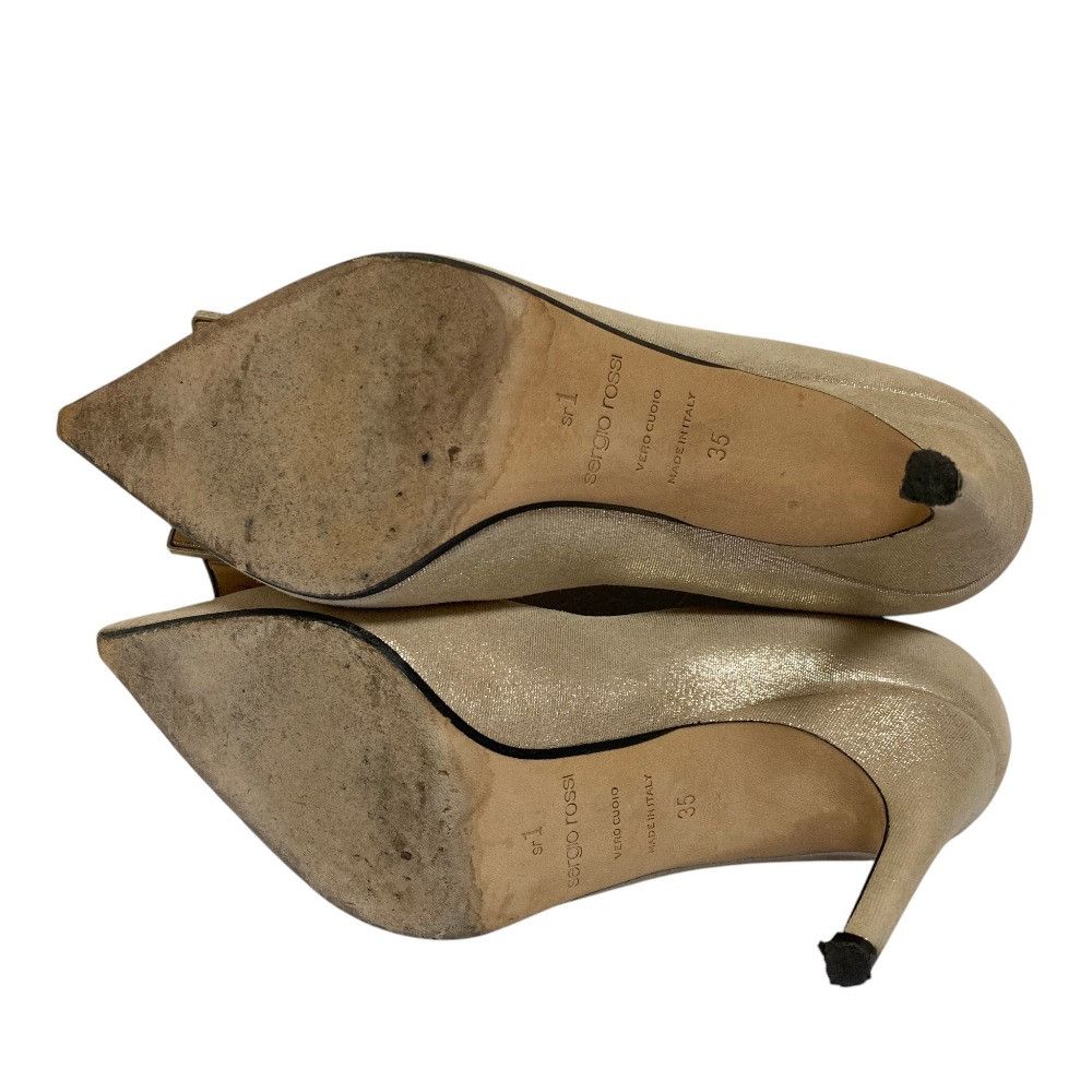 Other Other Sergio Rossi SR1 Leather Pumps Leather Shoes DUTY FREE for USA Size ONE SIZE - 4 Thumbnail