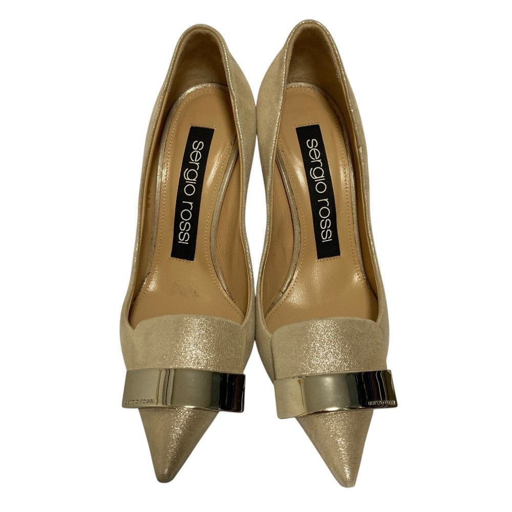 Other Other Sergio Rossi SR1 Leather Pumps Leather Shoes DUTY FREE for USA Size ONE SIZE - 2 Thumbnail