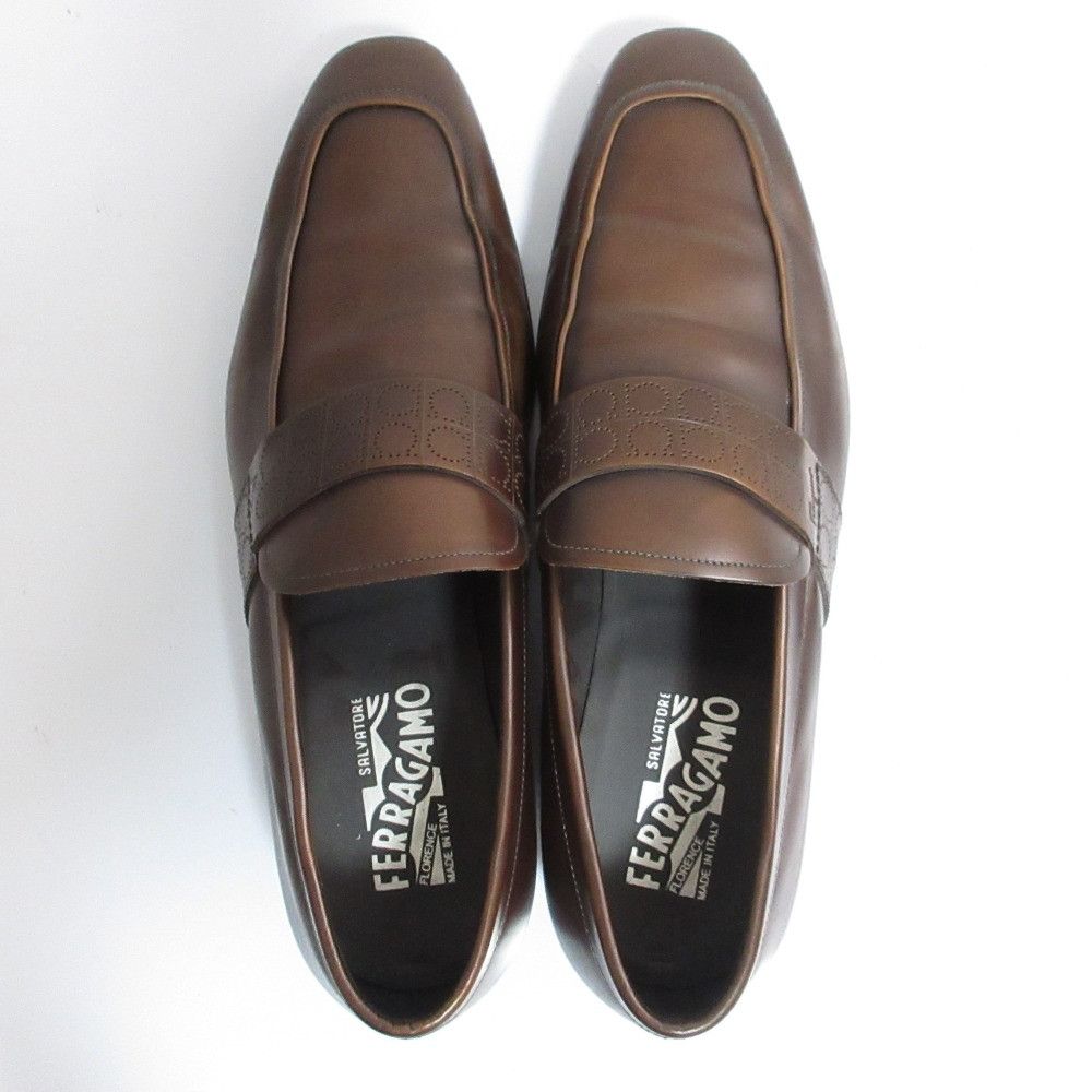 Salvatore Ferragamo Salvatore Ferragamo Salvatore Ferragamo Gancini Embossed Leather Loafers Leather Shoes DUTY FREE for USA Size ONE SIZE - 4 Thumbnail