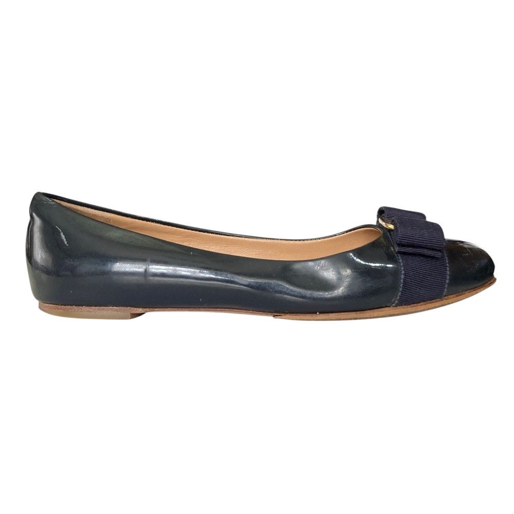 Salvatore Ferragamo Salvatore Ferragamo Salvatore Ferragamo Vara Patent Leather Flats Leather Shoes DUTY FREE for USA Size ONE SIZE - 5 Thumbnail