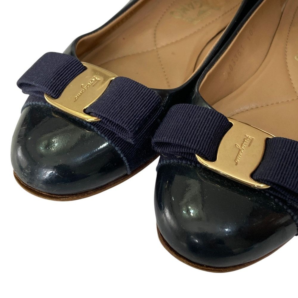 Salvatore Ferragamo Salvatore Ferragamo Salvatore Ferragamo Vara Patent Leather Flats Leather Shoes DUTY FREE for USA Size ONE SIZE - 2 Thumbnail