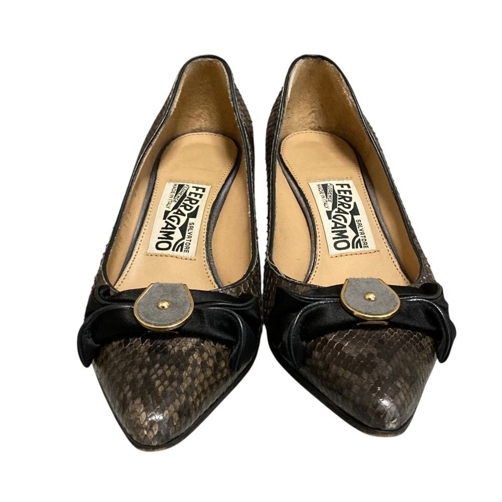 Salvatore Ferragamo Salvatore Ferragamo Salvatore Ferragamo Python Pumps Leather Shoes DUTY FREE for USA Size ONE SIZE - 2 Thumbnail
