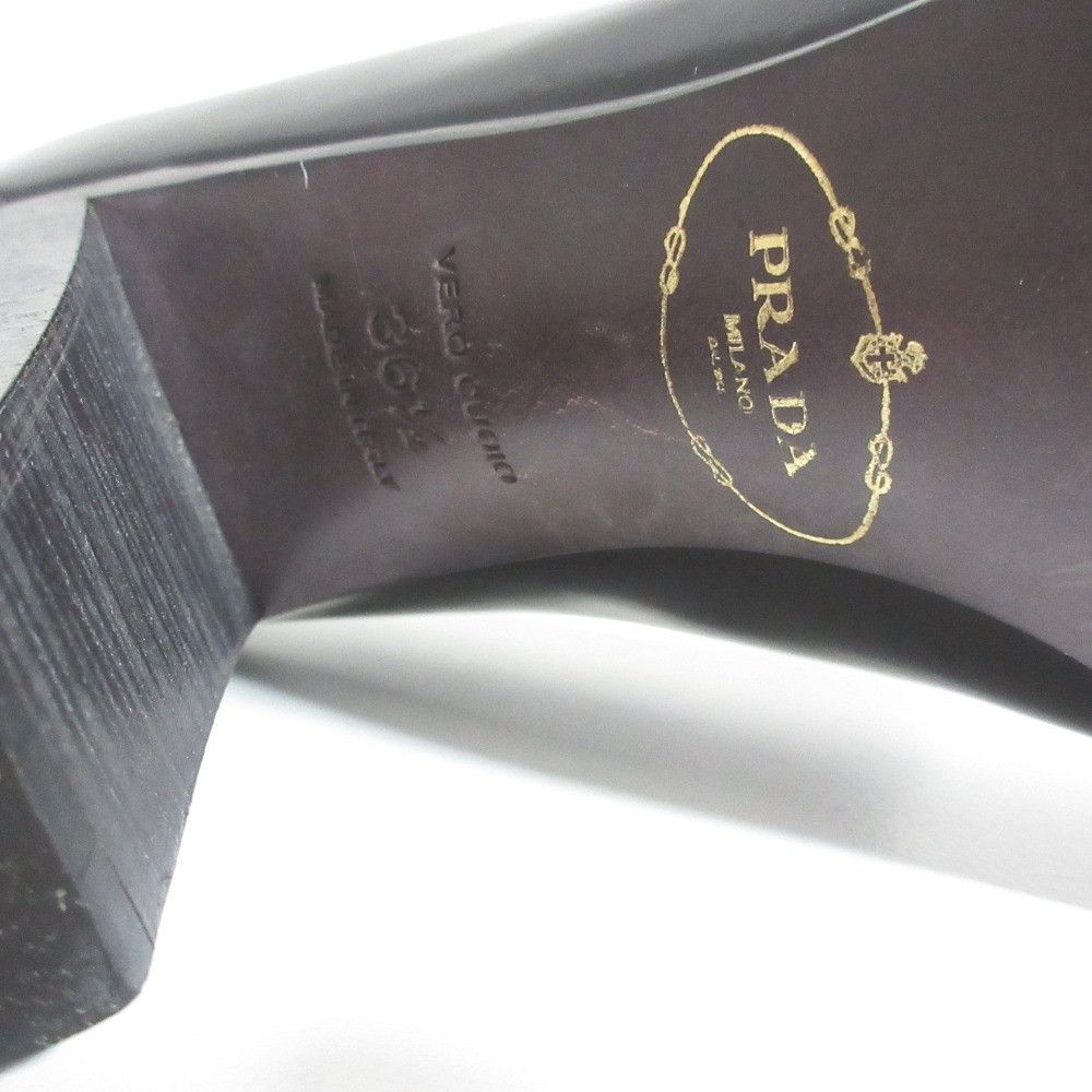 Prada Prada Prada Chunky Heel Loafer Pumps Leather Shoes DUTY FREE for USA Size ONE SIZE - 8 Thumbnail