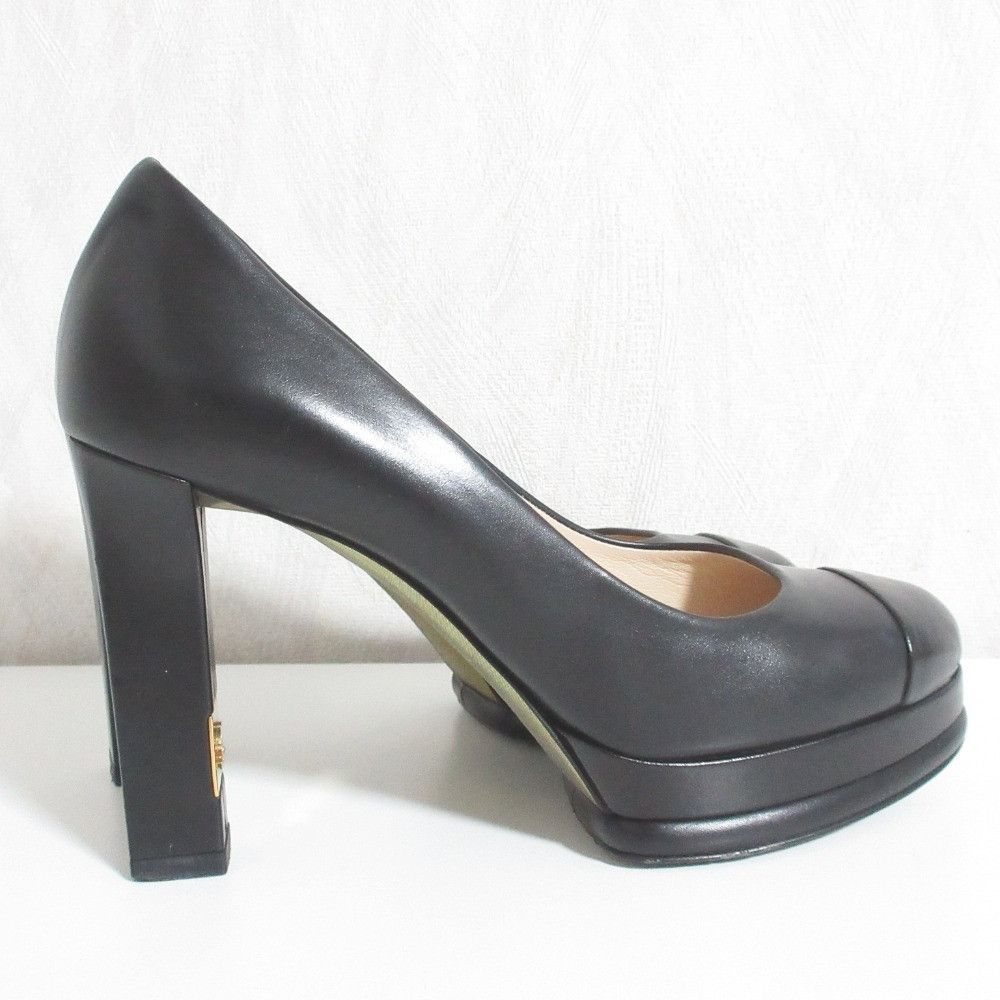 Chanel Chanel Chanel Coco Mark Heel Leather Pumps Leather Shoes G29311 DUTY FREE for USA Size ONE SIZE - 2 Thumbnail
