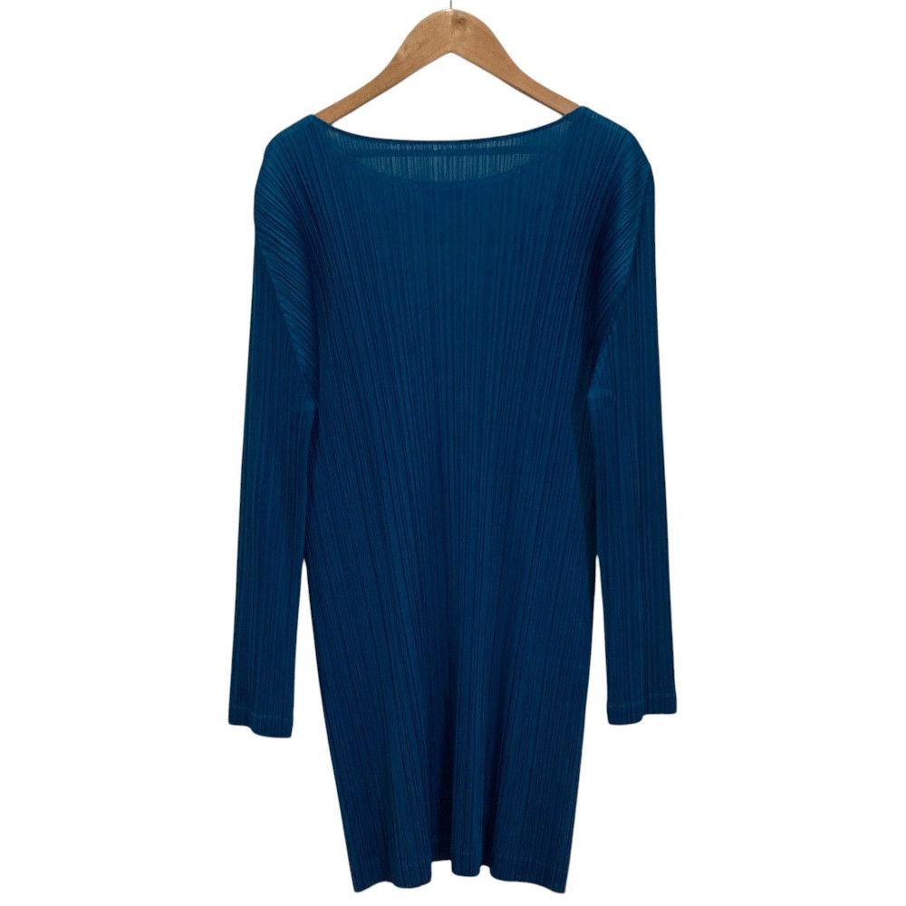 Issey Miyake Issey Miyake Pleats Please Issey Miyake Pleated Long Sleeve Dress Textile Dresses PP71-JT123 DUTY FREE for USA Size ONE SIZE - 2 Thumbnail