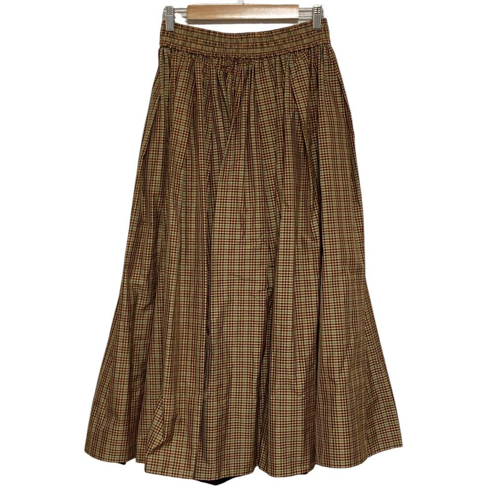 Other Other Blamink Check Gathered Flare Skirt Textile Skirts 7924-299-0284 DUTY FREE for USA Size ONE SIZE - 2 Thumbnail