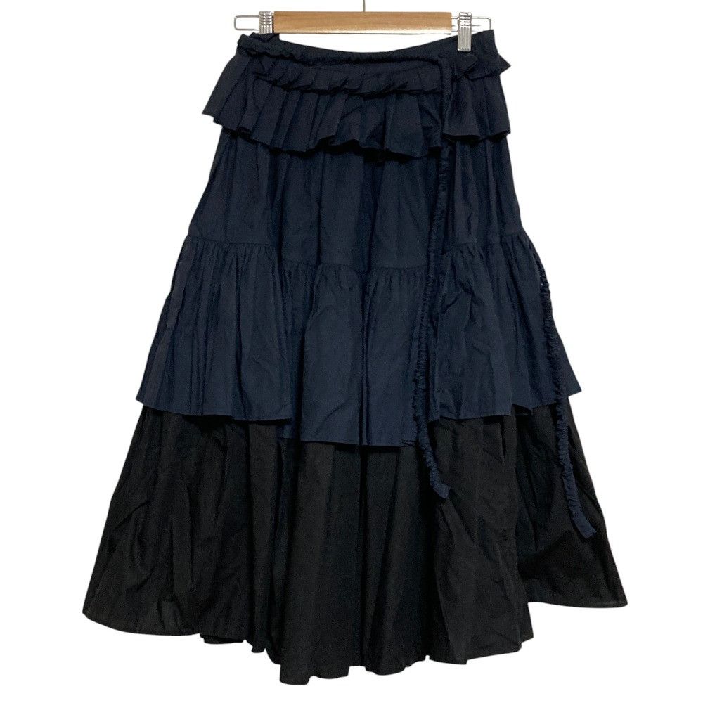 Other Other Plan C Frill Tiered Skirt Textile Skirts GOCAD57AHZTC001 DUTY FREE for USA Size ONE SIZE - 2 Thumbnail