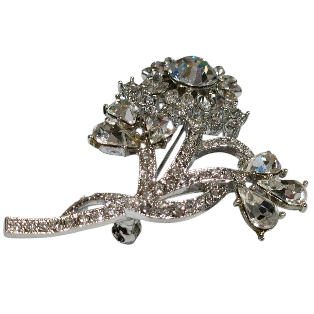 Other Other FOXEY Flower Rhinestone Brooch Metal Brooch DUTY FREE for USA Size ONE SIZE - 3 Thumbnail