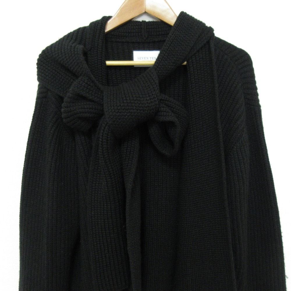 Other Other SEVEN TEN by MIHO KAWAHITO Bow Tie Knit Cardigan Textile Tops DUTY FREE for USA Size ONE SIZE - 4 Thumbnail