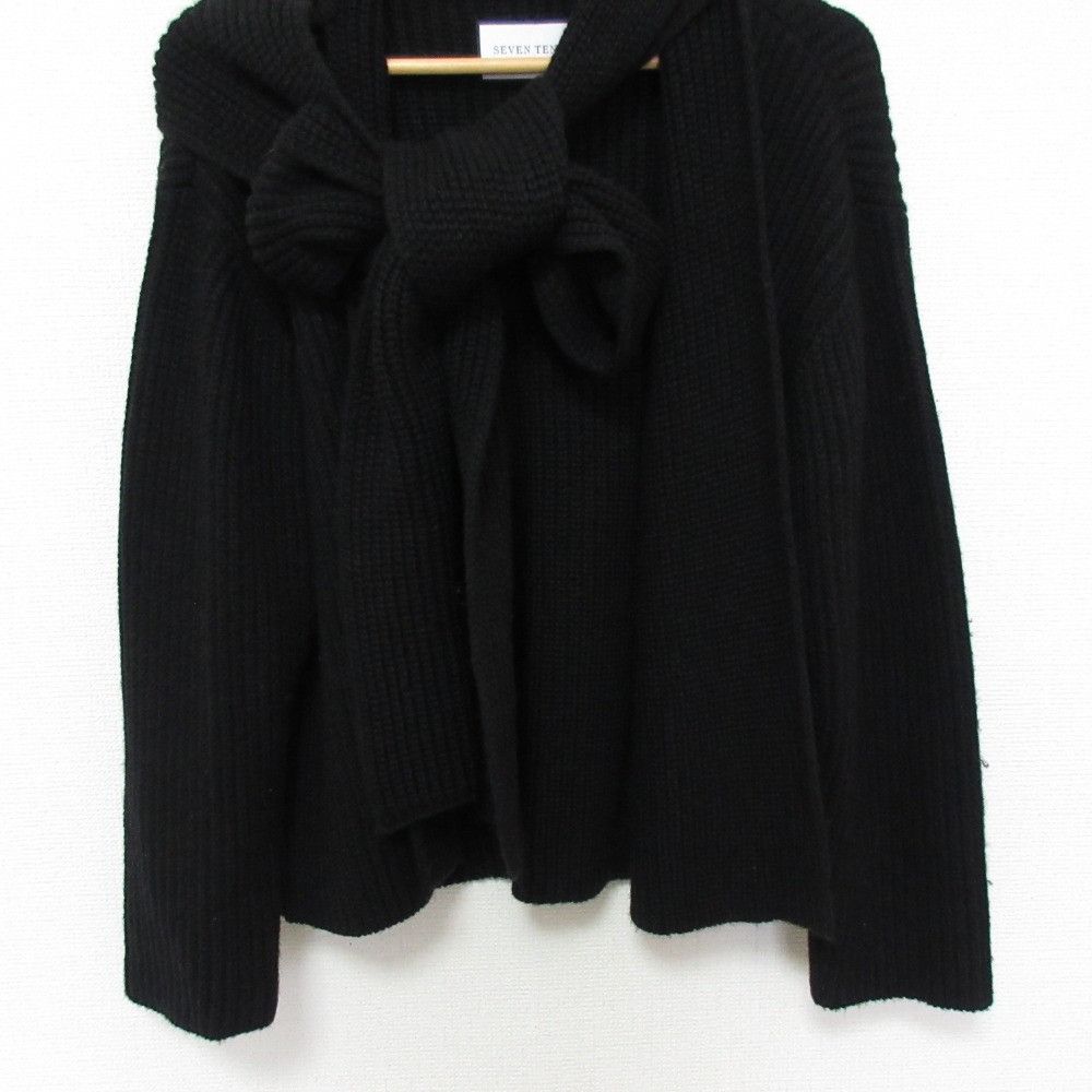 Other Other SEVEN TEN by MIHO KAWAHITO Bow Tie Knit Cardigan Textile Tops DUTY FREE for USA Size ONE SIZE - 6 Thumbnail
