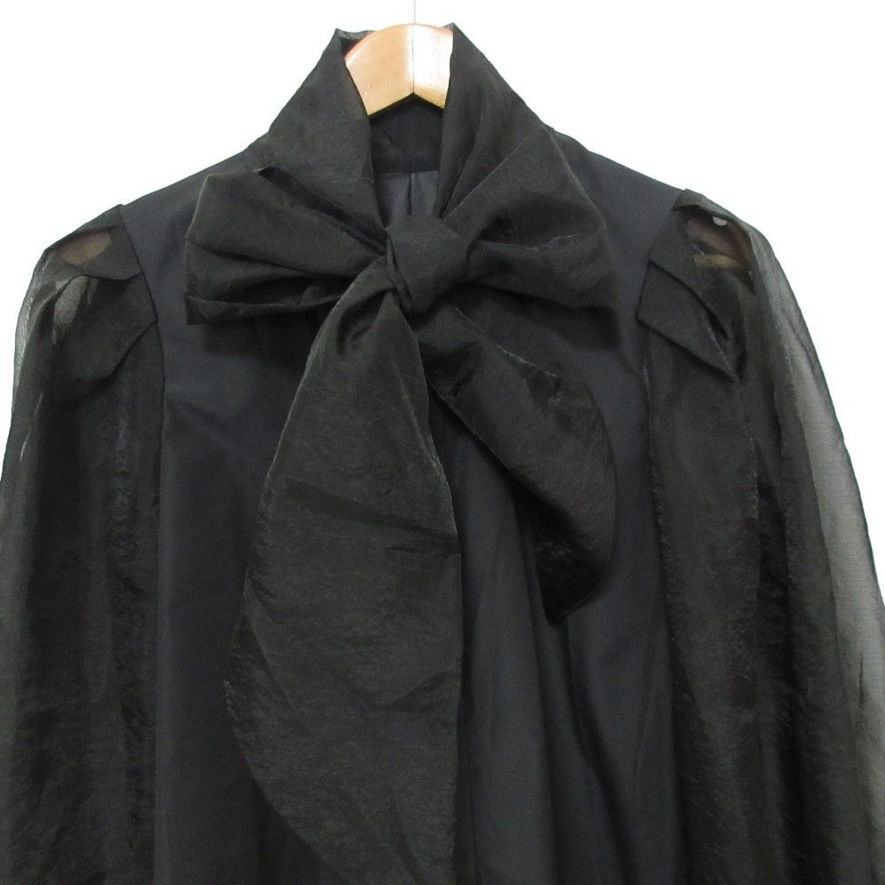 Other Other Rosy Monster Sheer Sleeve Bow Tie Blouse Textile Tops RMTB-0121A DUTY FREE for USA Size ONE SIZE - 3 Thumbnail