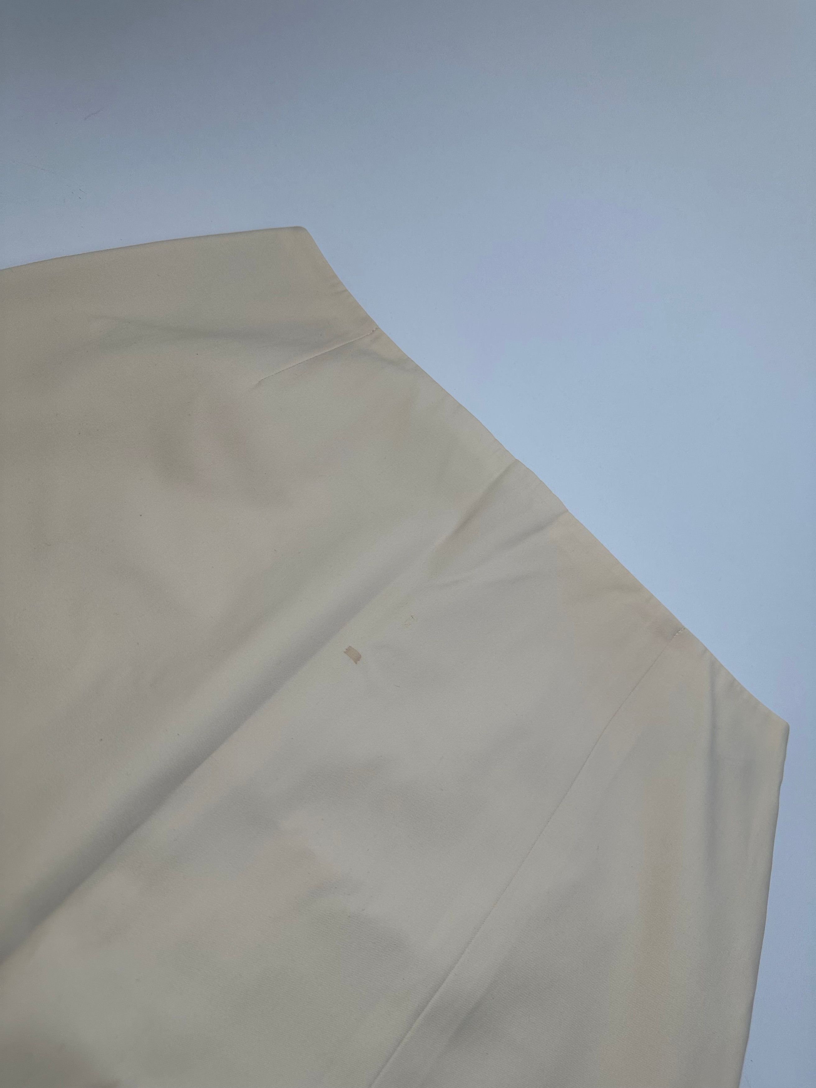 Celine Cream Wool Blend Tailored Skirt with Slit Detail Size 34" / US 12 / IT 48 - 6 Thumbnail