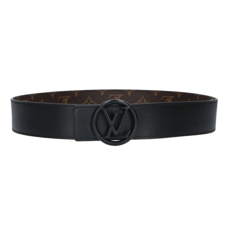 Louis Vuitton Louis Vuitton Logo Leather Belt Brown x Black Size 85 Size ONE SIZE - 3 Thumbnail