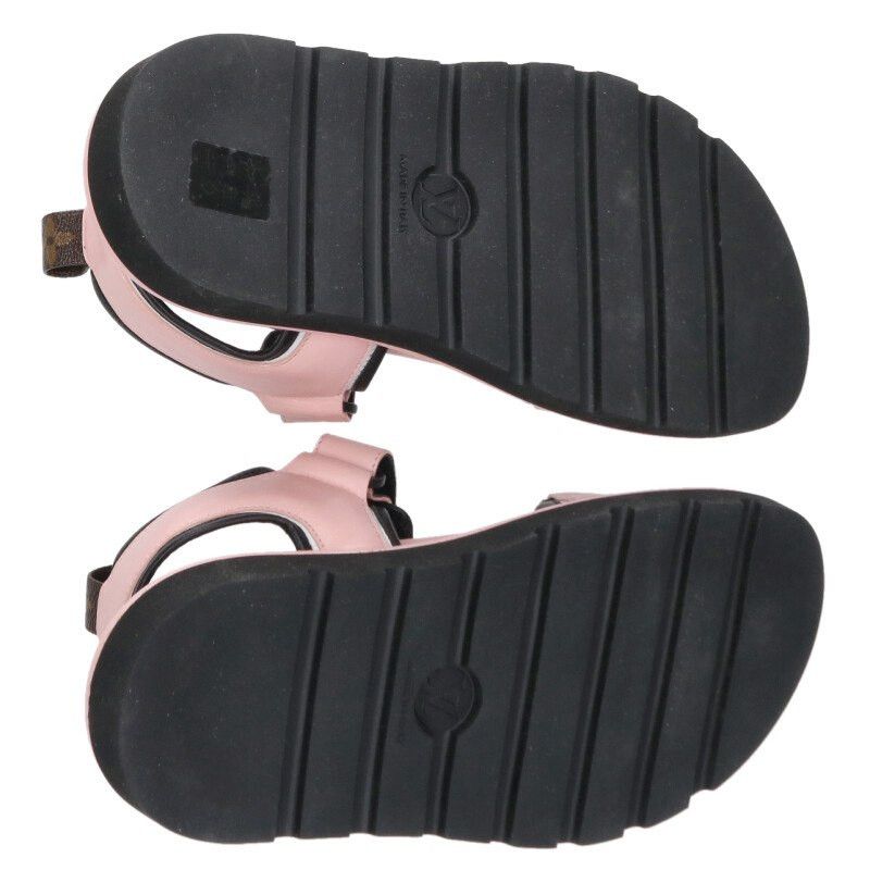 Louis Vuitton Louis Vuitton Logo Sandals Pink x Black Size 38 Size US 5.5 / EU 38 - 3 Thumbnail