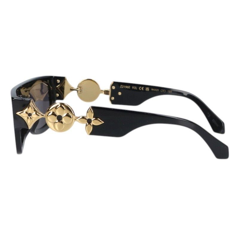 Louis Vuitton Louis Vuitton Logo Sunglass Black x Gold Size 56 Size ONE SIZE - 2 Thumbnail