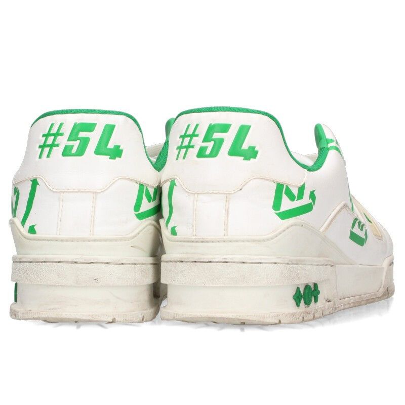 Louis Vuitton Louis Vuitton LV Leather Sneakers White x Green Size 8 Size US 8 / EU 41 - 2 Thumbnail