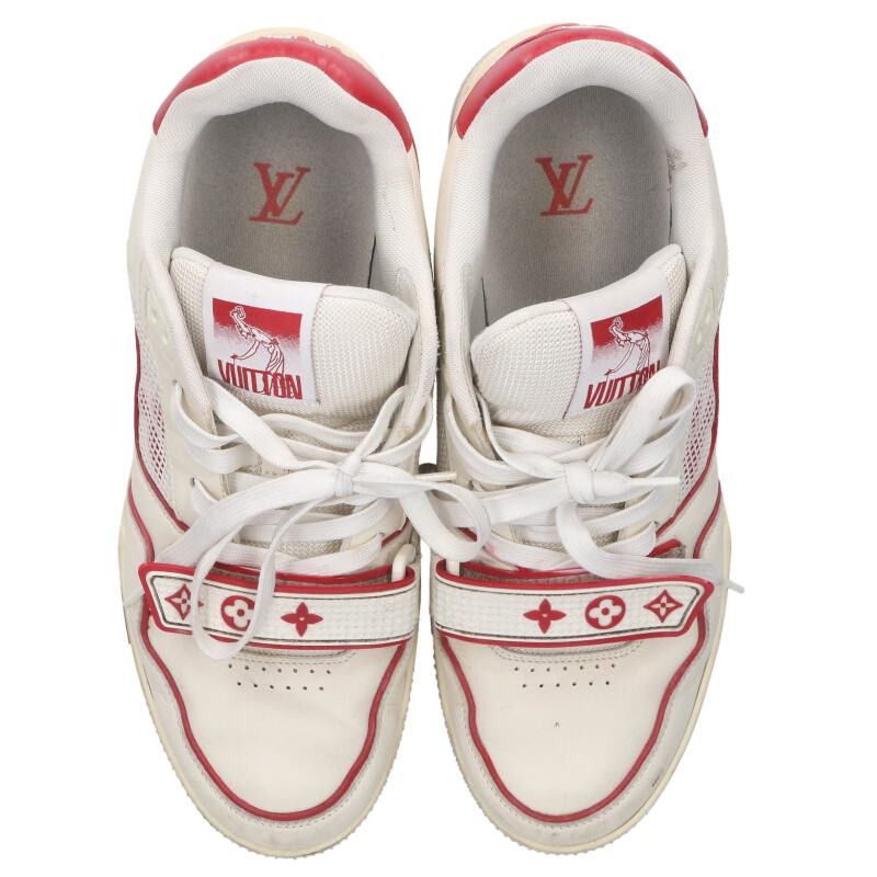 Louis Vuitton Louis Vuitton LV Sneakers White x Red Size 7 Size US 7 / EU 40 - 4 Thumbnail
