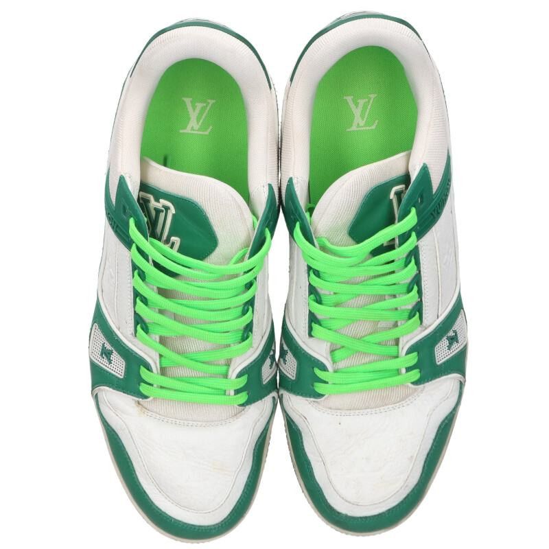 Louis Vuitton Louis Vuitton LV Sneakers White x Green Size 8.5 Size US 8.5 / EU 41-42 - 4 Thumbnail